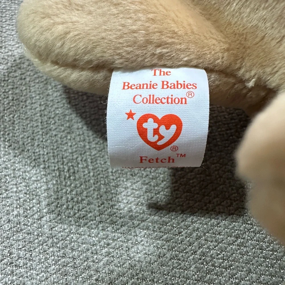 Ty Beanie Babies Cream Plush Dog